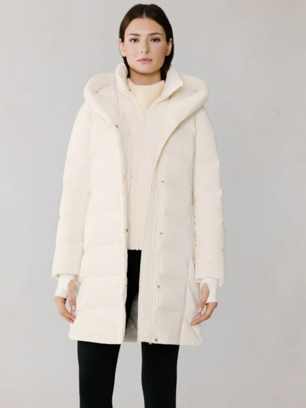 NWT SOIA & KYO SONNY-N Classic Down Coat Size Medium- Powder